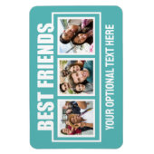 友最高の人カスタムの写真、文字と色 マグネット (縦)