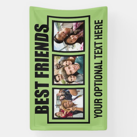 友最高の人カスタムの写真、文字と色 横断幕 (縦)