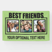 友最高の人カスタムの写真、文字と色 横断幕 (横)