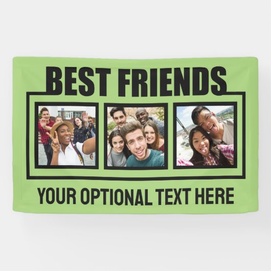 友最高の人カスタムの写真、文字と色 横断幕 (横)