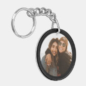 友最高の人カスタムの写真Create your own Black キーホルダー (正面左)
