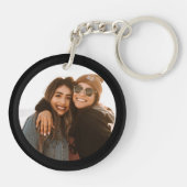 友最高の人カスタムの写真Create your own Black キーホルダー (裏面)