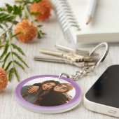 友最高の人カスタムの写真Create your own purple キーホルダー (正面右)