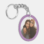 友最高の人カスタムの写真Create your own purple キーホルダー (正面左)