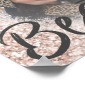 友最高の人バラ金ゴールドグリッター写真 ポスター (角)