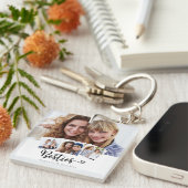 友最高の人フォトコラージュのハート キーホルダー (正面右)