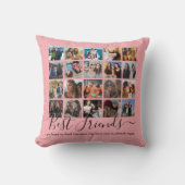 友最高の人フォトコラージュピンク クッション (正面)