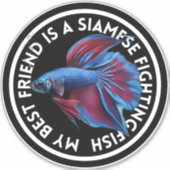 友最高の人ブルーレッドベッタフィッシュ シール (正面)