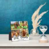 友最高の人ペットドッグ白写真コラージュ フォトプラーク (インサイチュ)