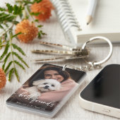 友最高の人ペットフォトドッグ愛人 キーホルダー (正面右)