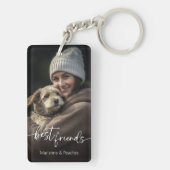 友最高の人ペットフォトドッグ愛人 キーホルダー (裏面)