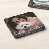 友最高の人ペットフォトドッグ愛人 コースター (左側)