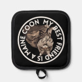 友最高の人メインふん猫 鍋敷き (正面)