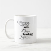 友最高の人ワードアート コーヒーマグカップ (左)