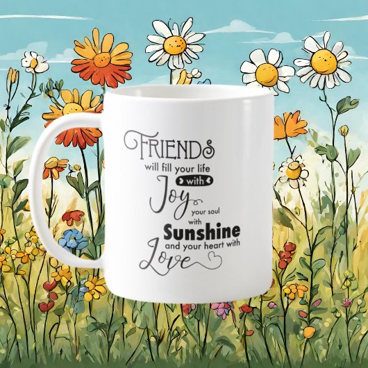 友最高の人ワードアート コーヒーマグカップ