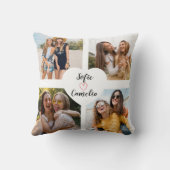 友最高の人写真のコラージュ クッション (裏面)