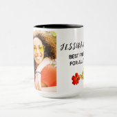 友最高の人写真ガールフレンド幼少期 マグカップ (中央)