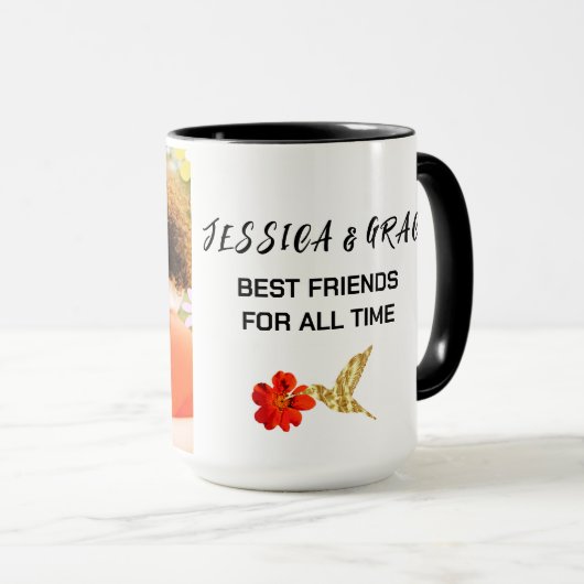 友最高の人写真ガールフレンド幼少期 マグカップ (正面右)