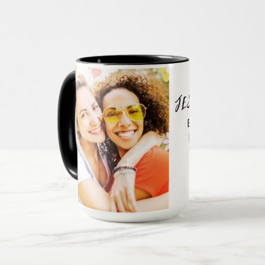 友最高の人写真ガールフレンド幼少期 マグカップ (正面左)