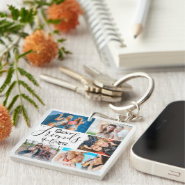 友最高の人写真コラージュかわいいスクリプト キーホルダー