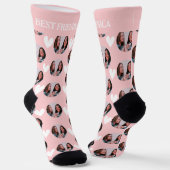 友最高の人写真コラージュ赤面ピンク ソックス (傾斜あり)