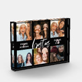 友最高の人写真コラージュ黒 フォトブロック (左)