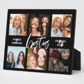 友最高の人写真コラージュ黒 フォトプラーク (側面)