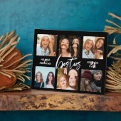 友最高の人写真コラージュ黒 フォトプラーク (側面)