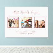 友最高の人写真バラ金ゴールドピンク女子 キャンバスプリント (インサイチュ (ウッドフロア))