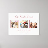 友最高の人写真バラ金ゴールドピンク女子 キャンバスプリント (正面)