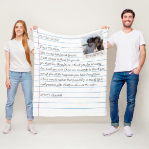 友最高の人写真パーソナライズされたレター フリースブランケット