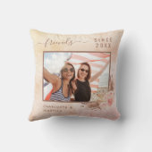 友最高の人写真名pampas grassバラ金ゴールド クッション (裏面)