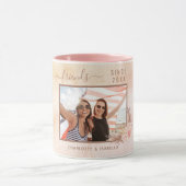 友最高の人写真名pampas grassバラ金ゴールド マグカップ (中央)