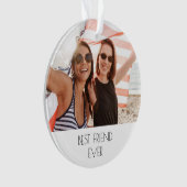 友最高の人写真文字 オーナメント (正面)