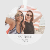 友最高の人写真文字 オーナメント (裏面)