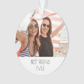 友最高の人写真文字 オーナメント (正面)