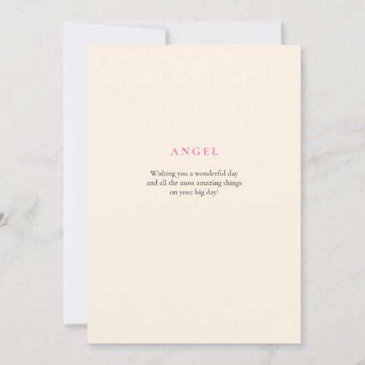 友最高の人写真誕生日グリーティングカード 招待状 (裏面)