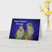 友最高の人永遠にかわいい鳥の友情カード カード (黄色い花)