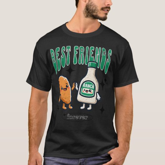 友最高の人永遠の翼と牧場のドレッシングの家族 Tシャツ (正面)