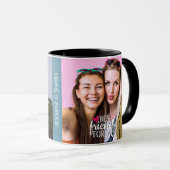 友最高の人永遠2つの写真テンプレートトレンディー マグカップ (正面右)