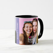 友最高の人永遠2つの写真テンプレートトレンディー マグカップ (正面右)