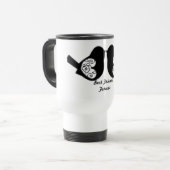 友最高の人永遠、BFFかわいい愛鳥 トラベルマグ (正面左)