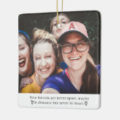 友最高の人遠距離の友情の真の友 セラミックオーナメント (左)