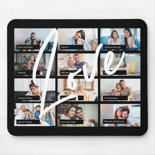友最高の人12モダン人の写真の恋愛 マウスパッド (正面)