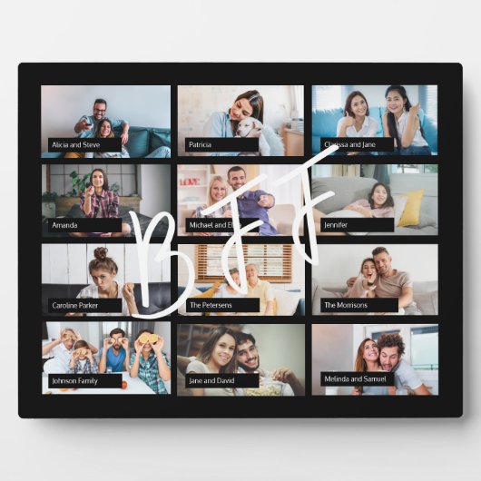 友最高の人12写真テンプレートコラージュBFFスクリプト フォトプラーク (正面)