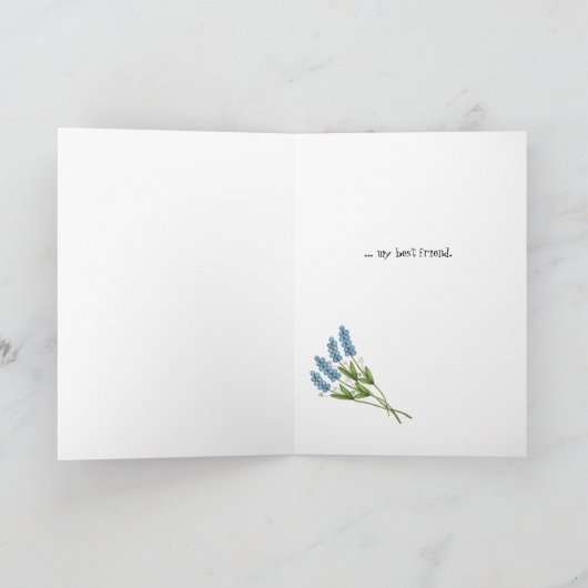 友最高の人2人の女子カード カード (内部)