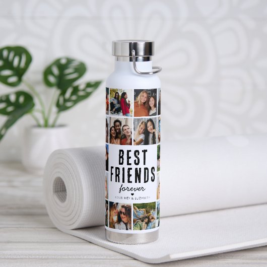 友最高の人26写真コラージュ ウォーターボトル (ヨガ)