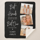 友最高の人3パーソナライズされた Photo Friendship シェルパブランケット (正面)