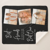 友最高の人3パーソナライズされた Photo Friendship シェルパブランケット (正面(横))