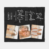 友最高の人3パーソナライズされた Photo Friendship フリースブランケット (正面(横))